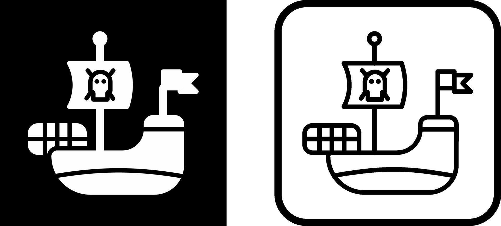 Pirate Ship Vector Icon