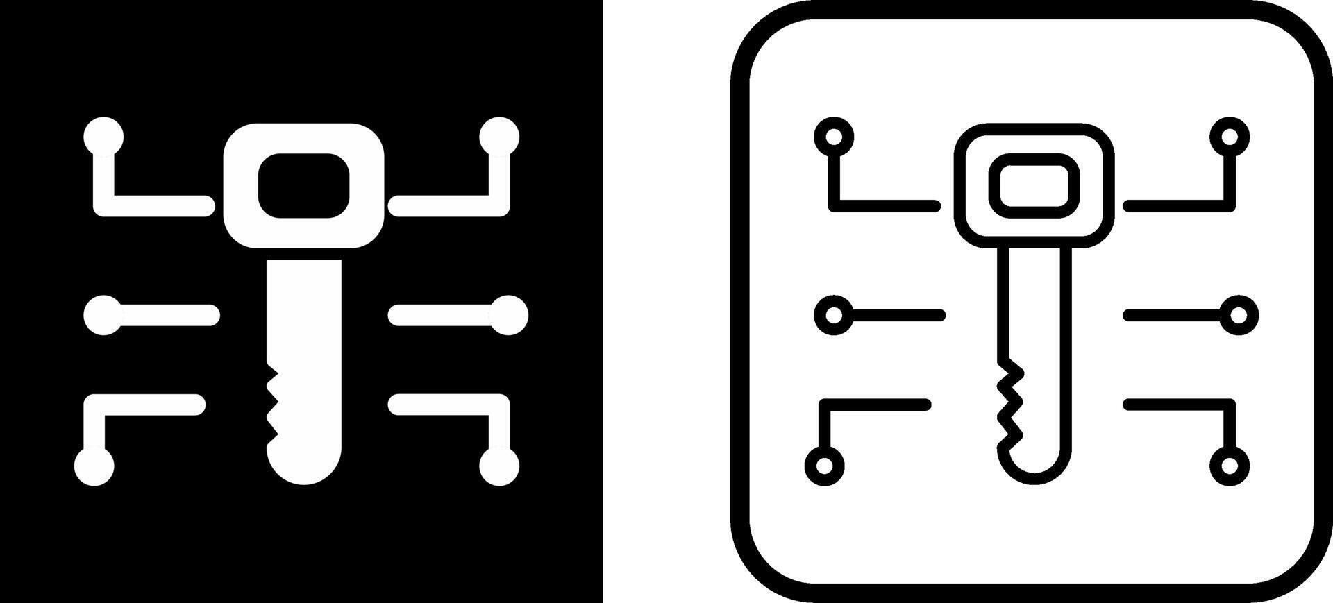 Electronic Key Vector Icon