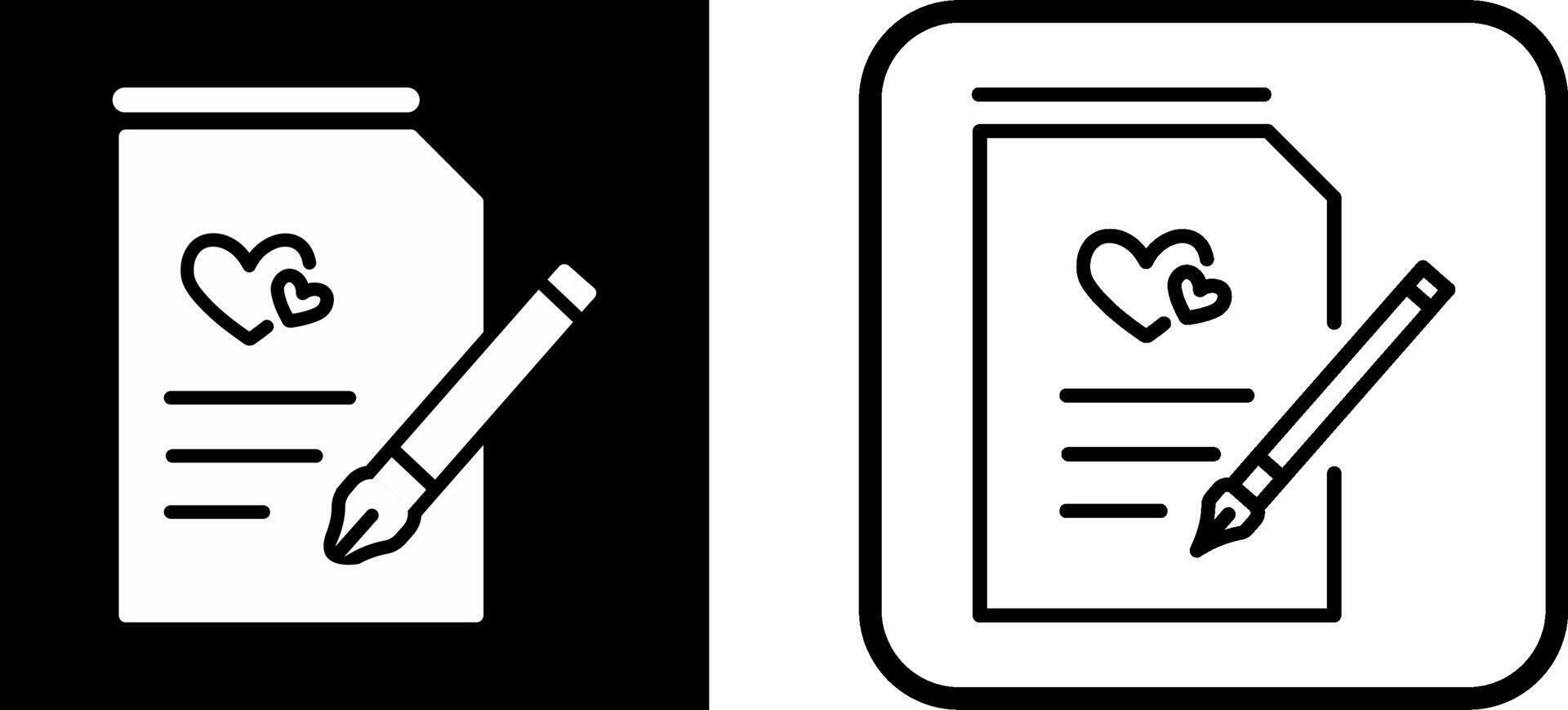 Marriage Contract Vector Icon