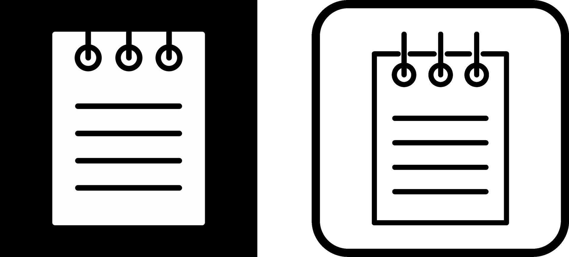 Notepad Vector Icon