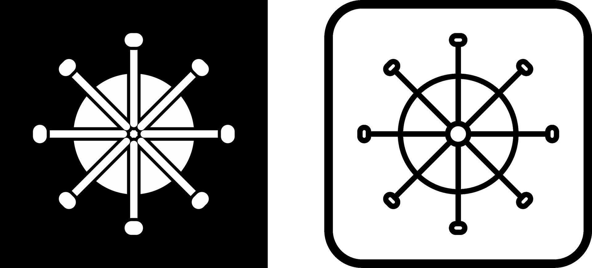 Ship Wheel Vector Icon