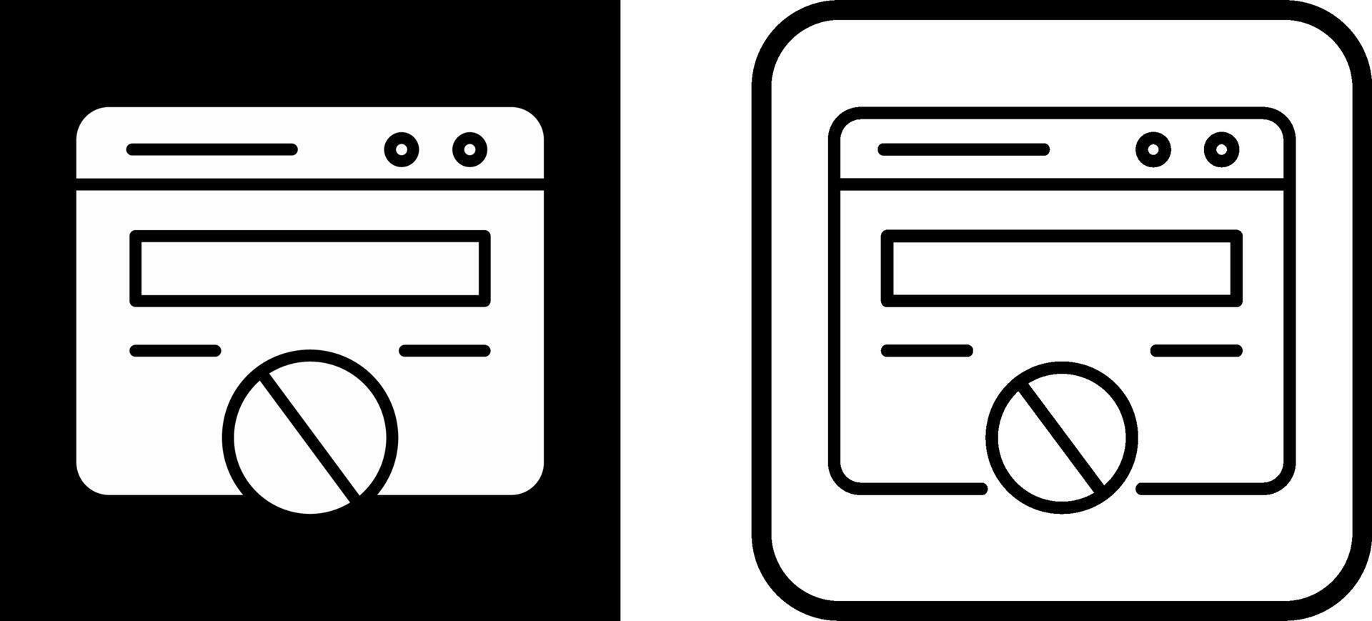 Block Website Vector Icon