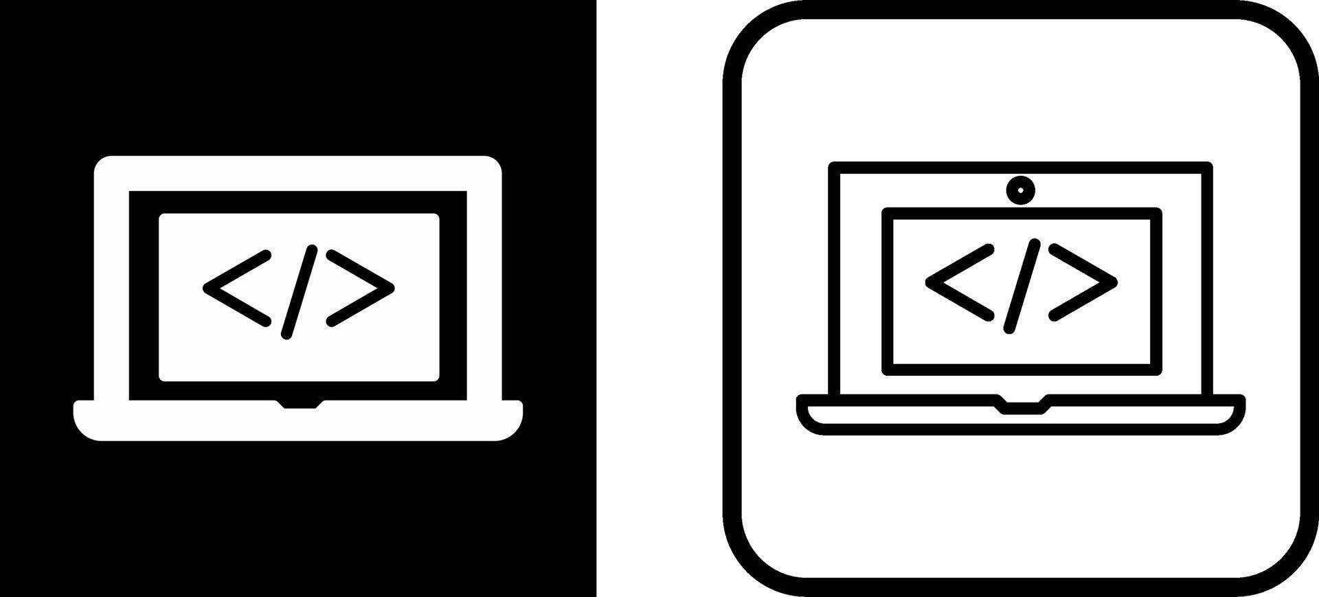 Coding Computer Vector Icon