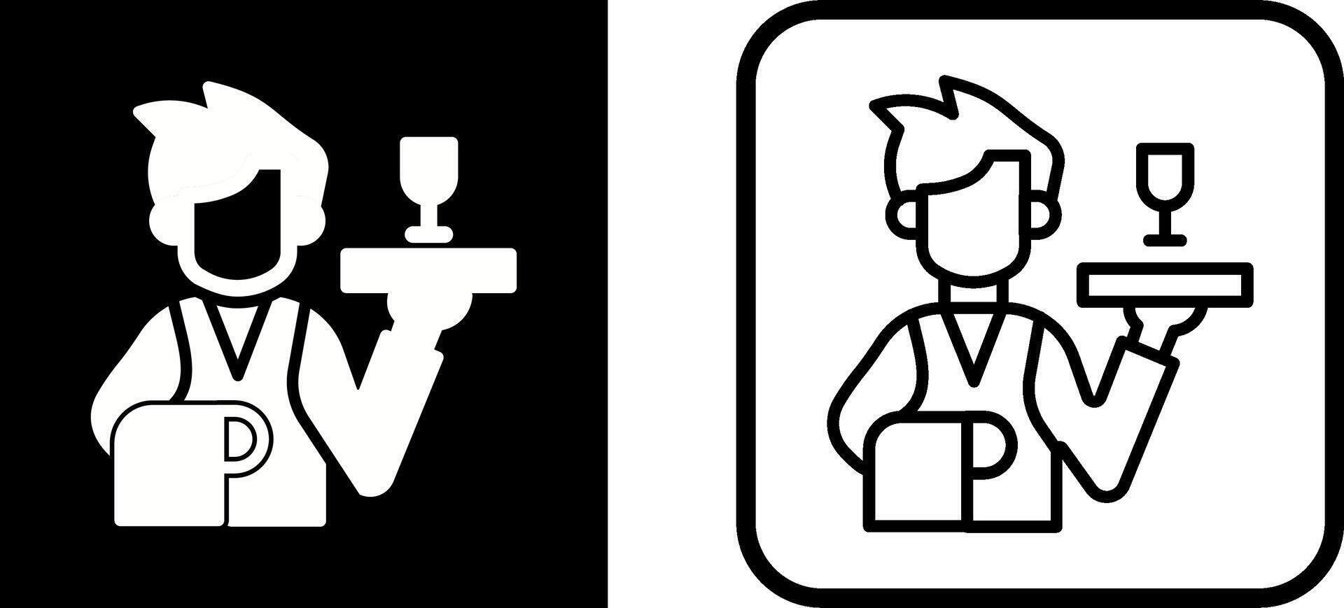 Waiter Vector Icon