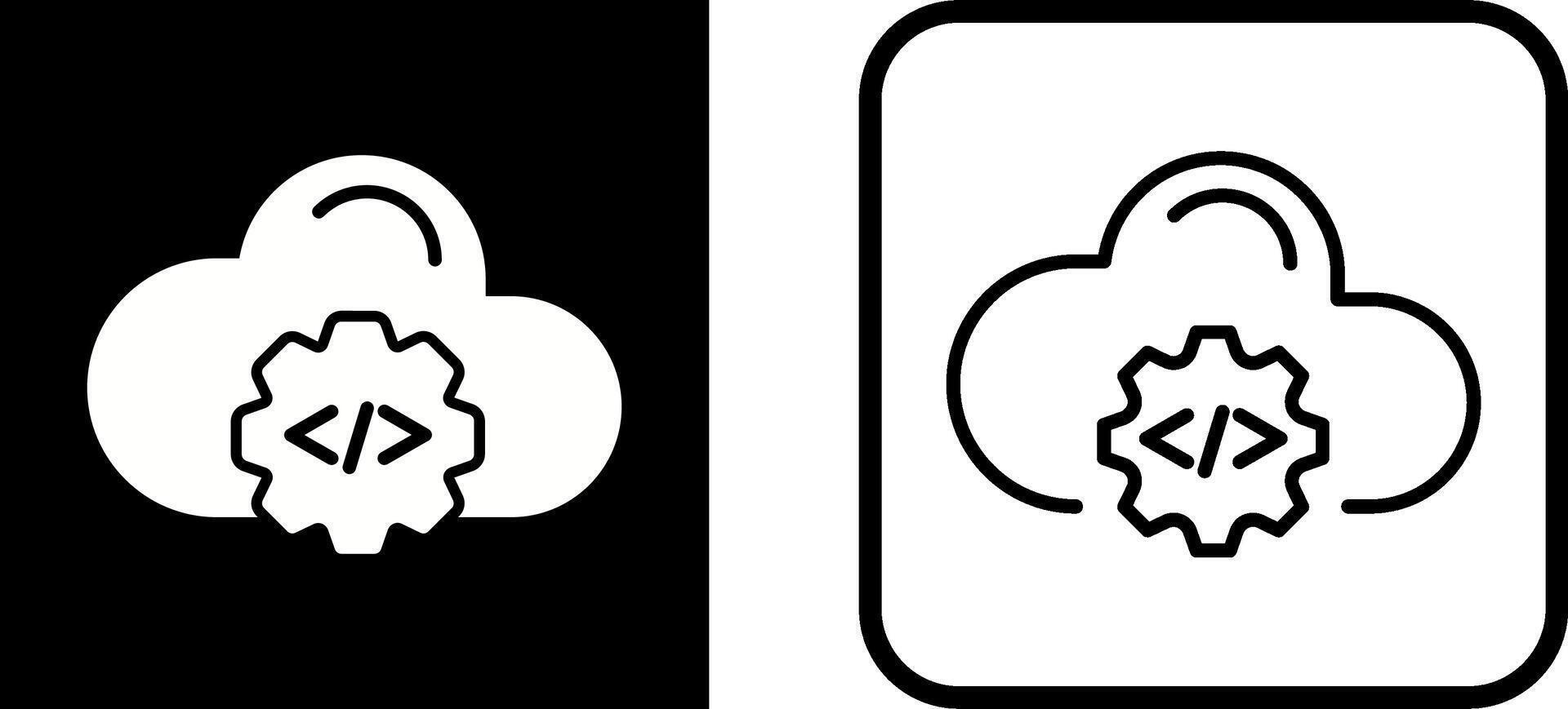 Cloud Coding Vector Icon