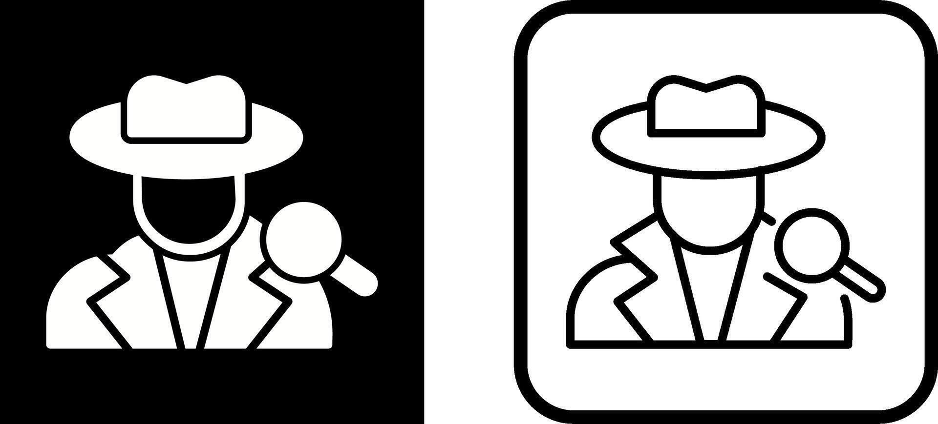 icono de vector de detective