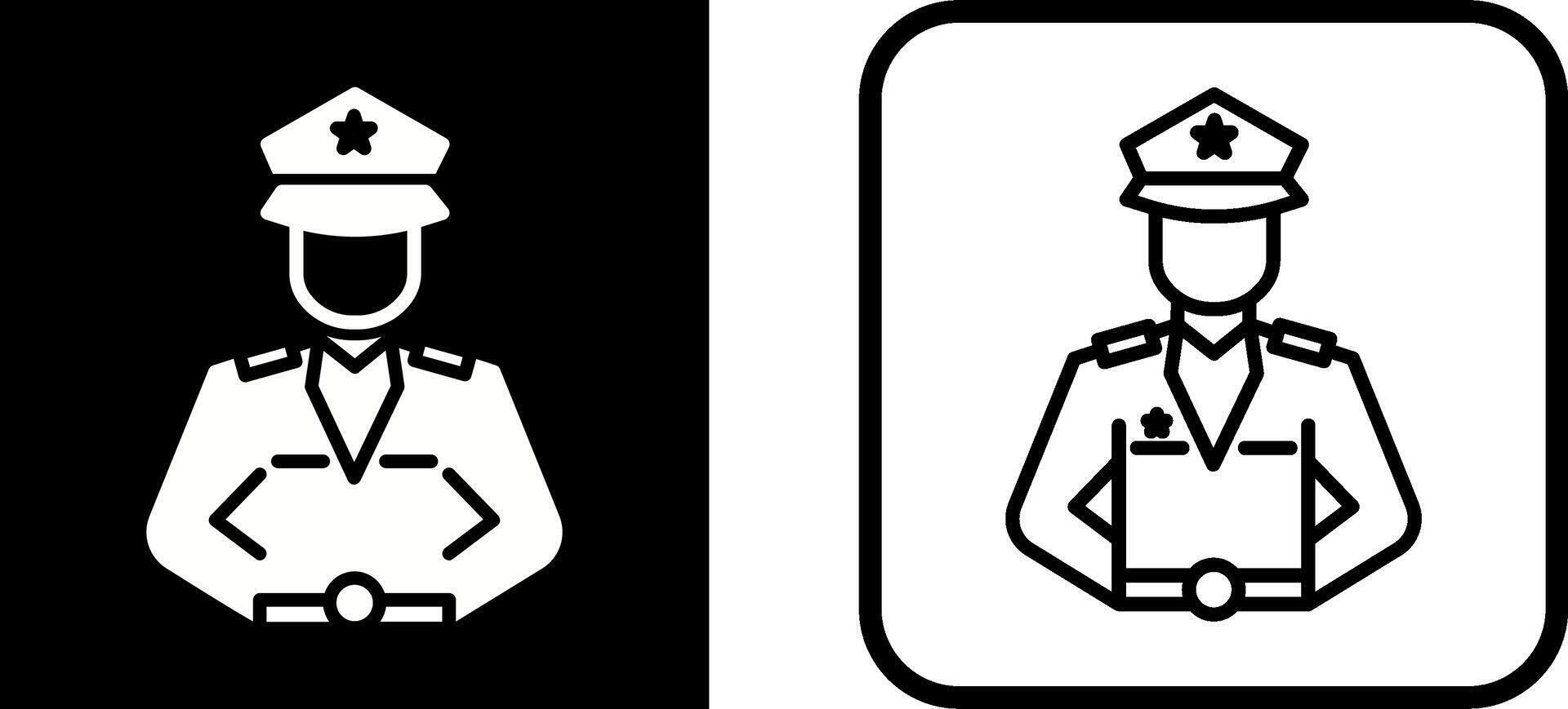 icono de vector de hombre de policía