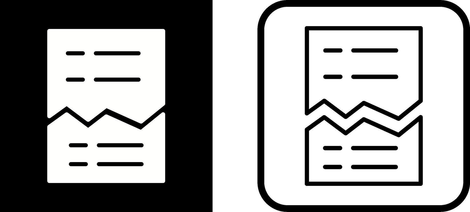 Corrupted List Vector Icon