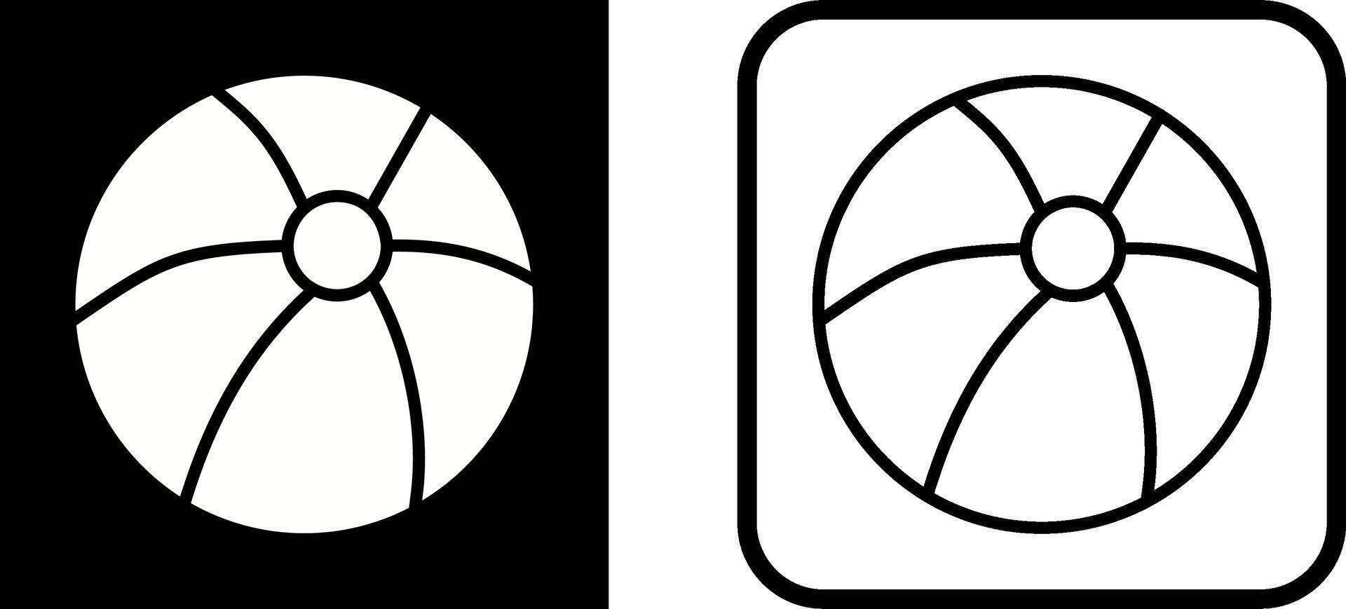 icono de vector de pelota de playa