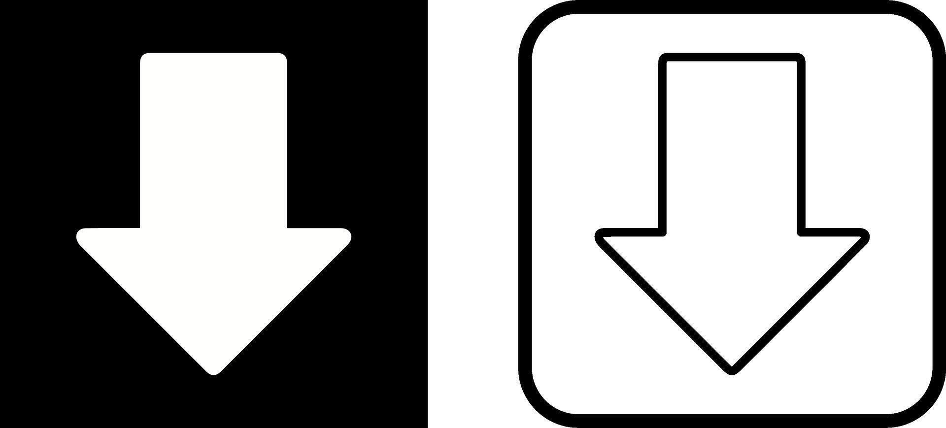 Down Vector Icon