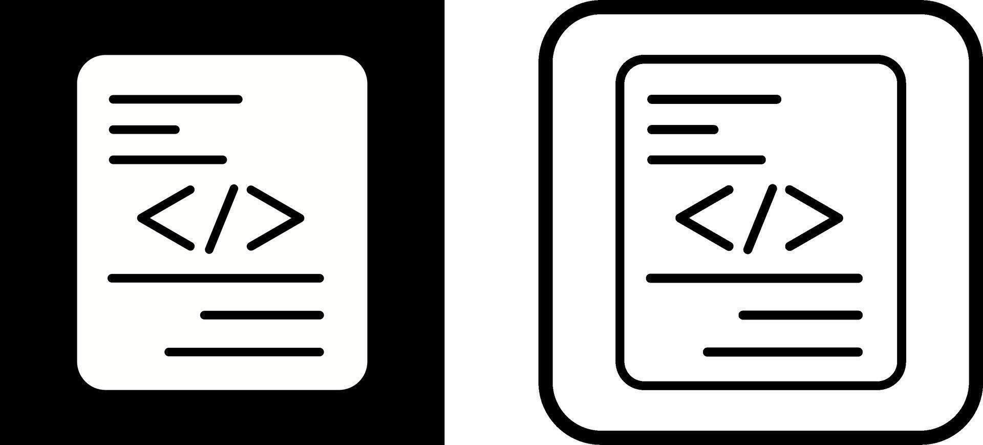 Piece of Code Vector Icon