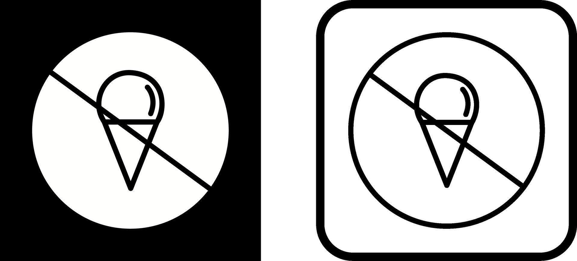 No Icecream Vector Icon