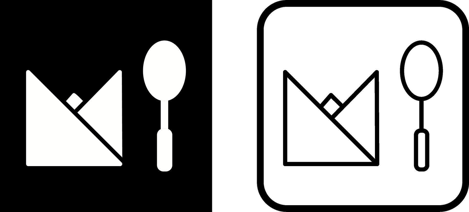 Spoon and Napkin Vector Icon