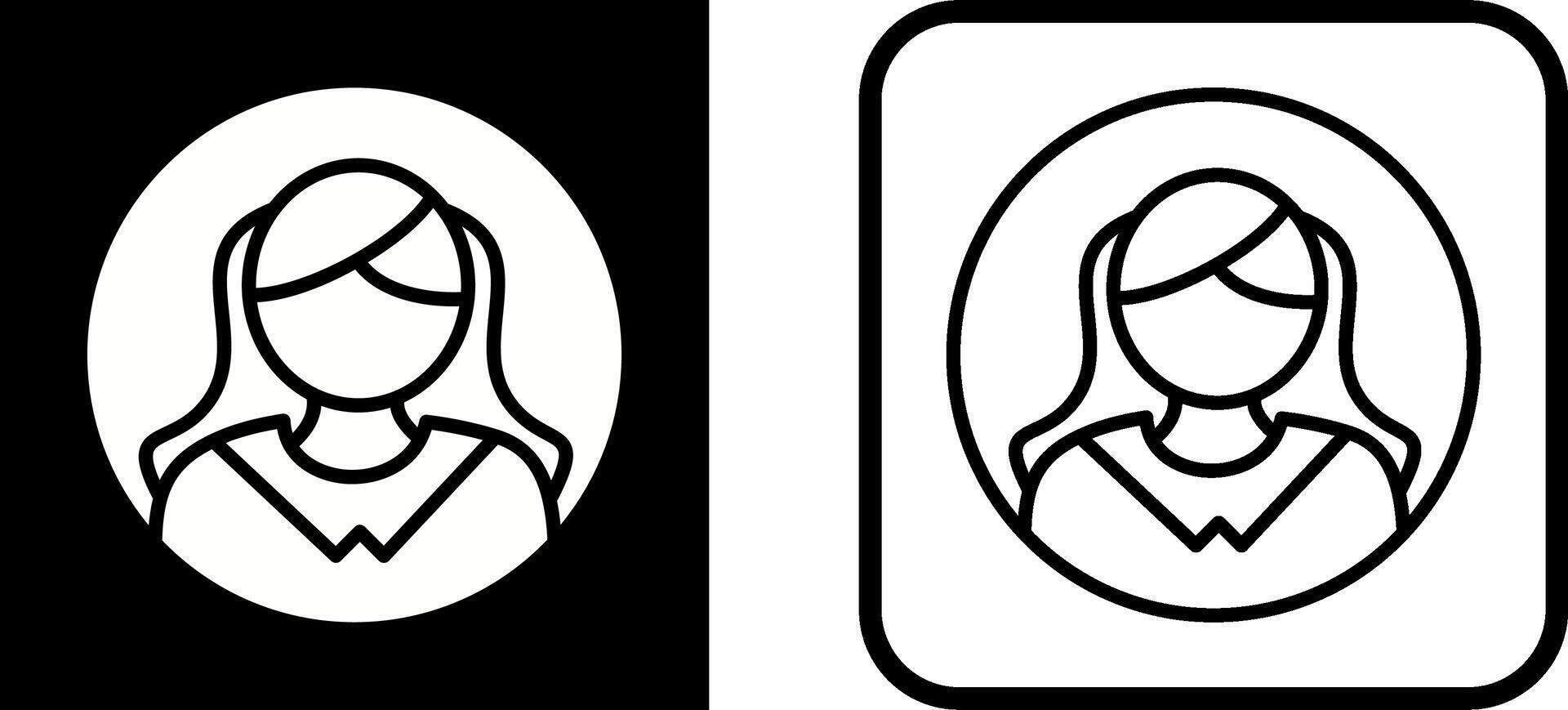 Female Profile Vector Icon