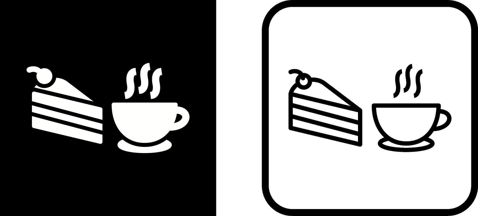 icono de vector de café servido