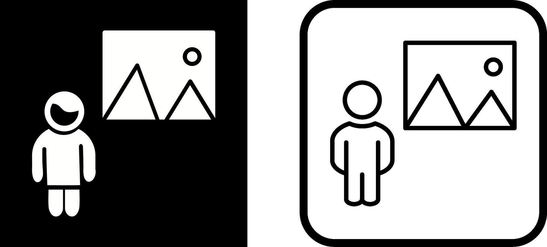 Viewing Painting Vector Icon