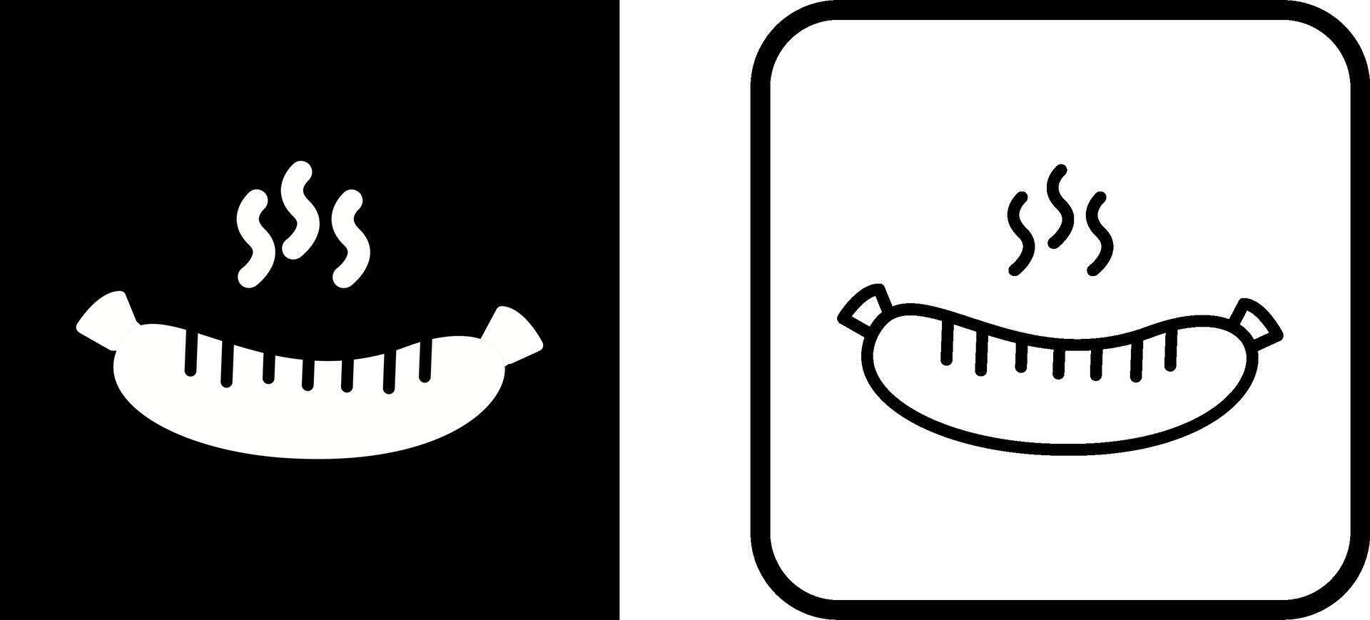 Hot Sausage Vector Icon