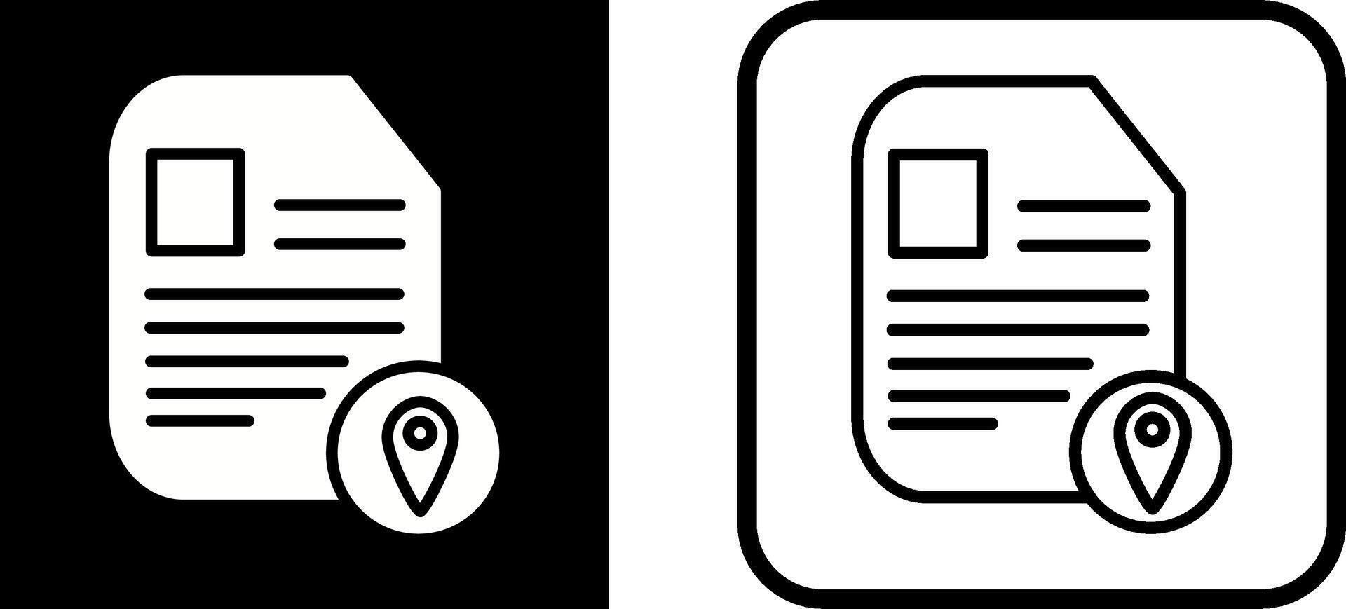 Document Location Vector Icon