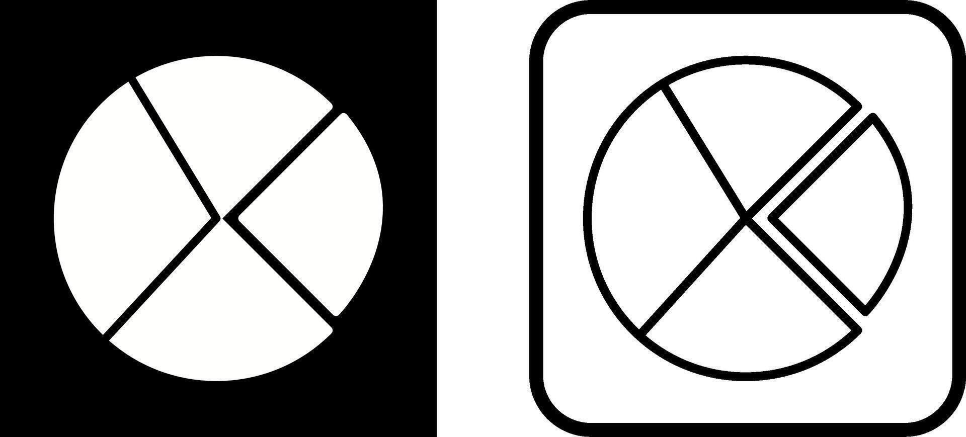 icono de vector de gráfico circular