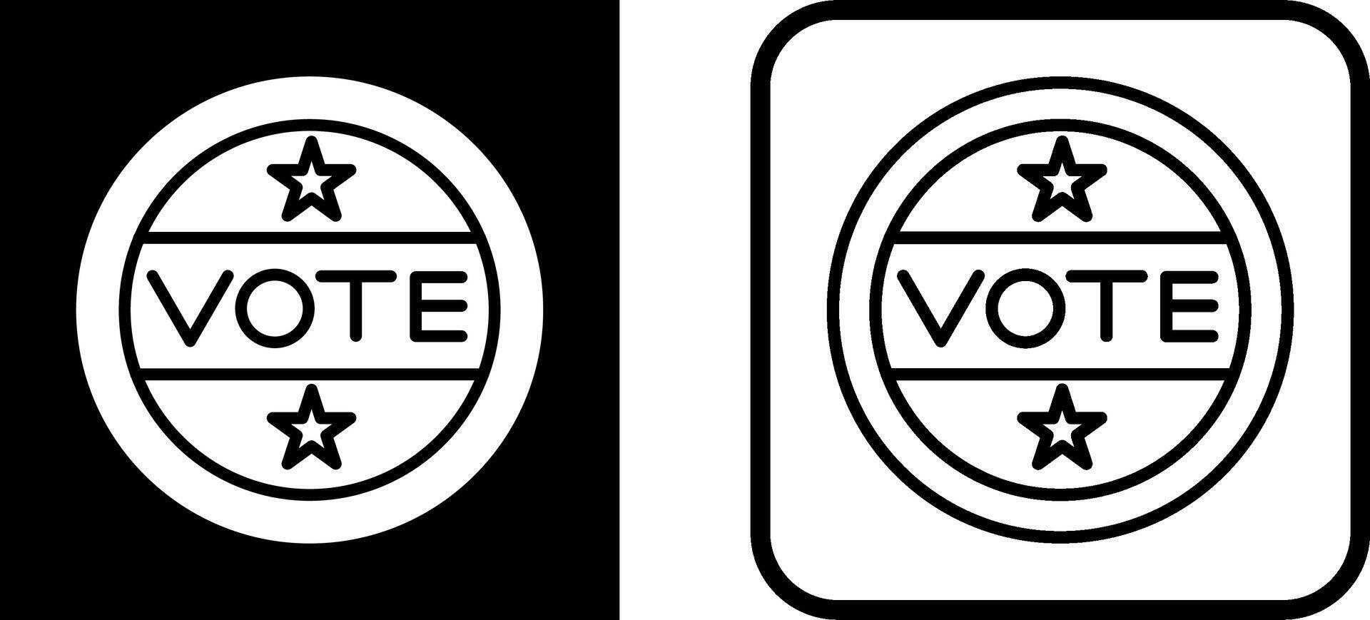 icono de vector de pegatina de voto