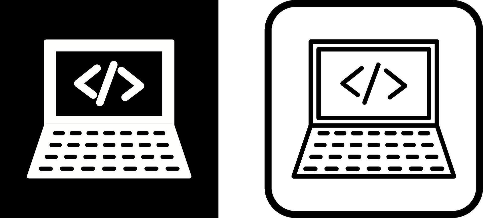 Writing Laptop Vector Icon
