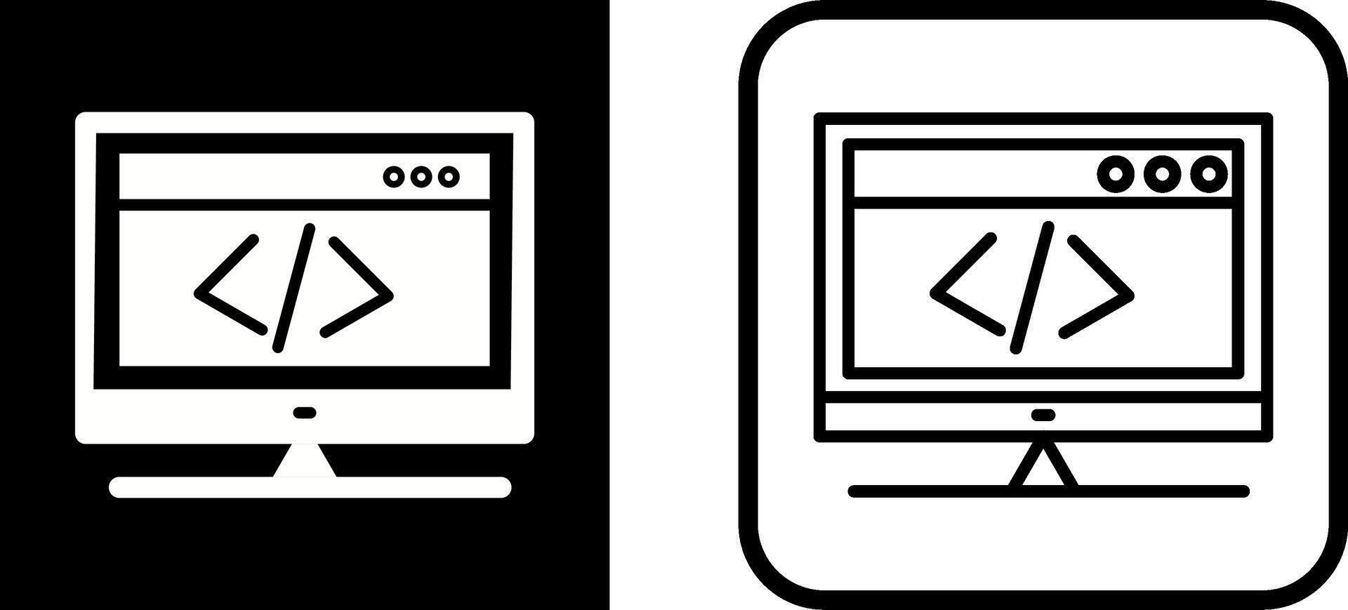 HTML Coding Vector Icon