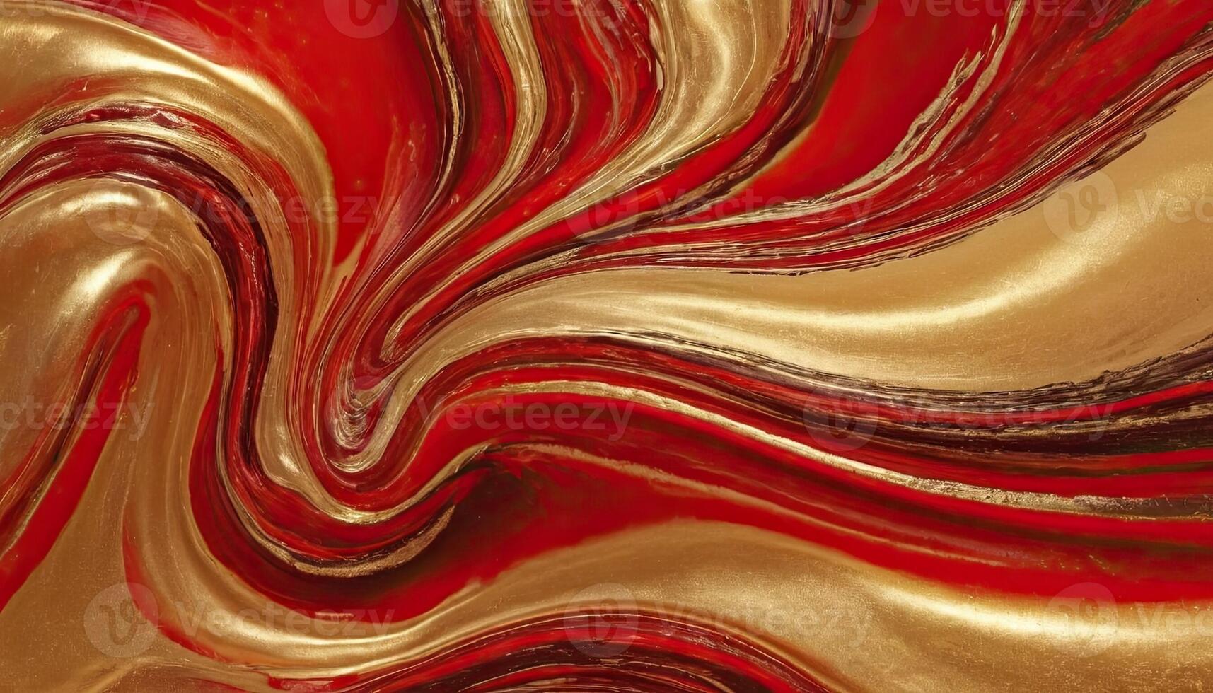 AI Generated Abstract, red gold art texture swirl in dynamic dance on canvas, captured under studio lighting, showcasing intricate details, vibrant colors. Red gold oil painting photo