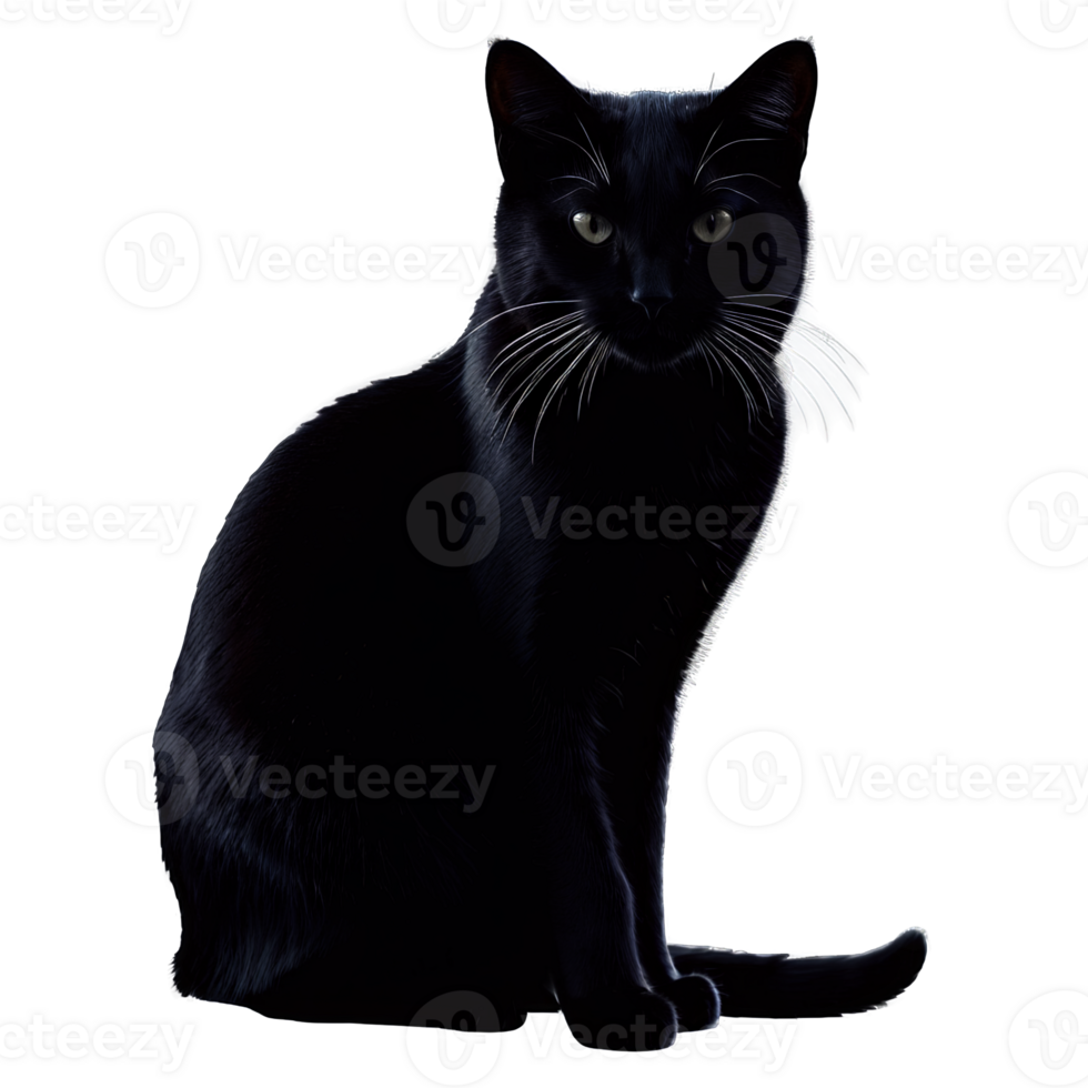AI Generated Silhouette of Asian Cata isolated on transparent background png