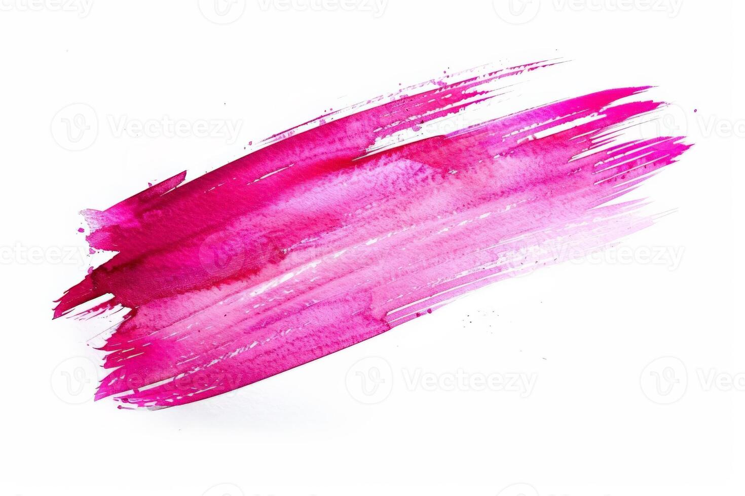 AI generated Vibrant Pink Watercolor Stroke for Creative Design photo