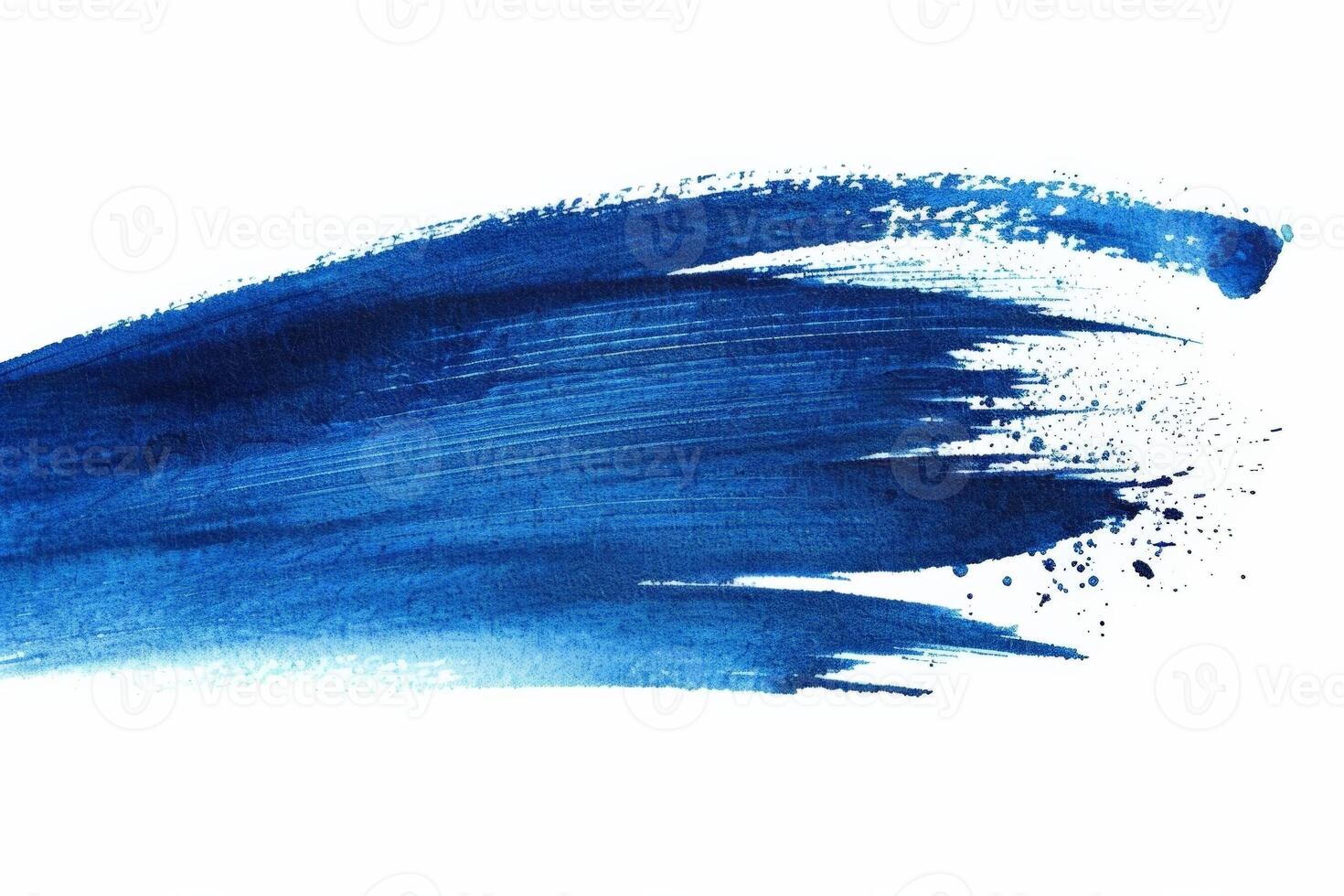 AI generated Abstract Acrylic Blue Brush Stroke Background photo