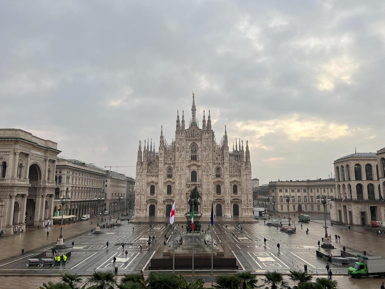 Milan, Italy - 12 november 2023. Milan central square in front of the Duomo. Italy photo
