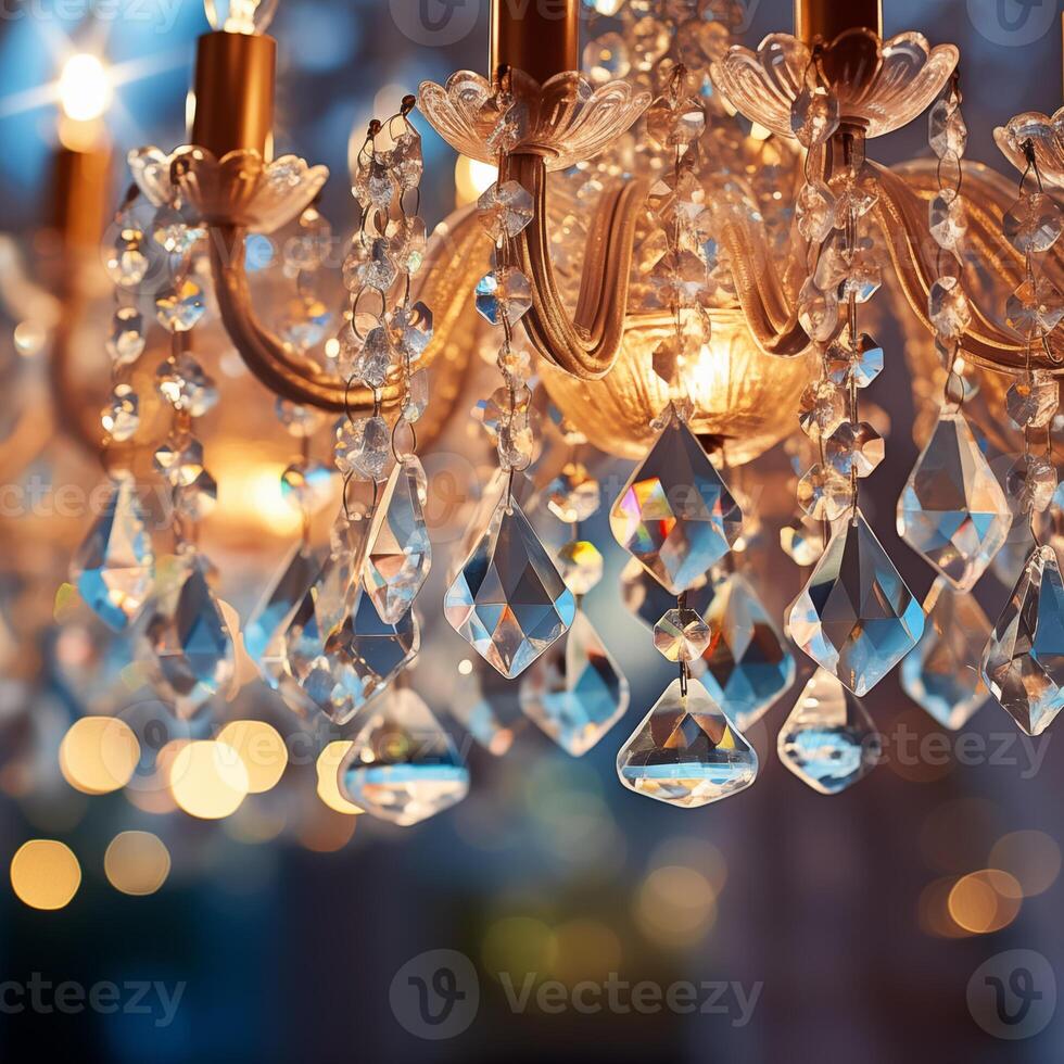 AI Generated Chandelier in the interior photo