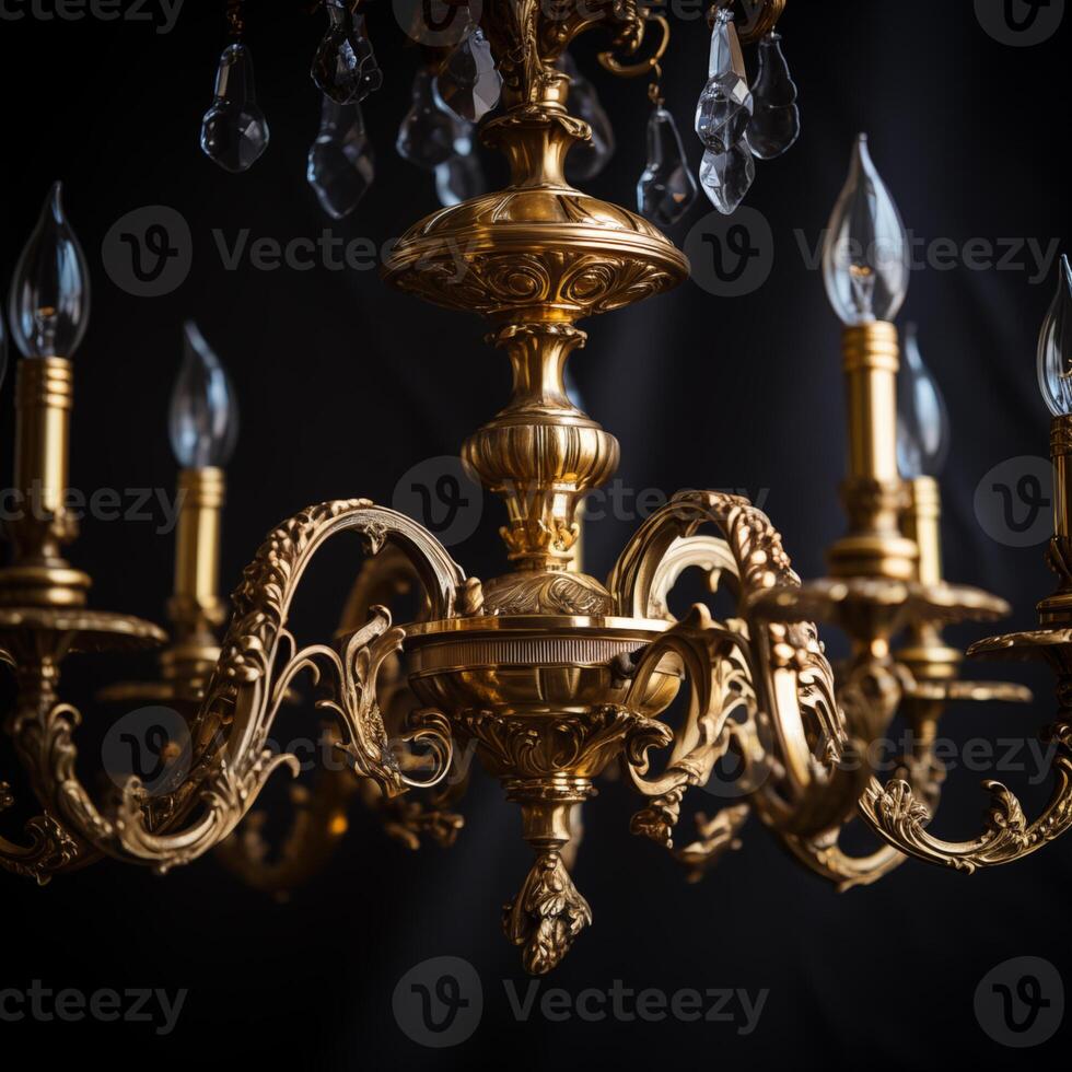 AI Generated Chandelier in the interior photo