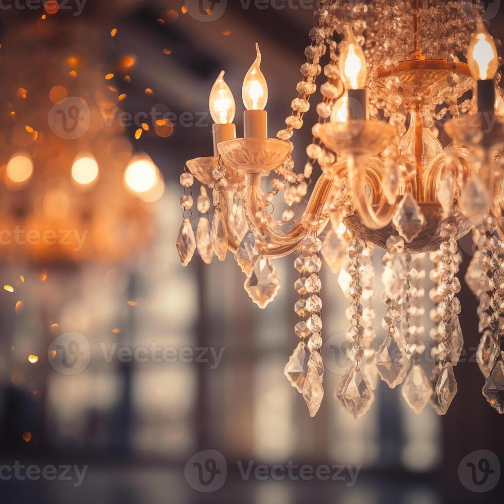 AI Generated Chandelier in the interior photo