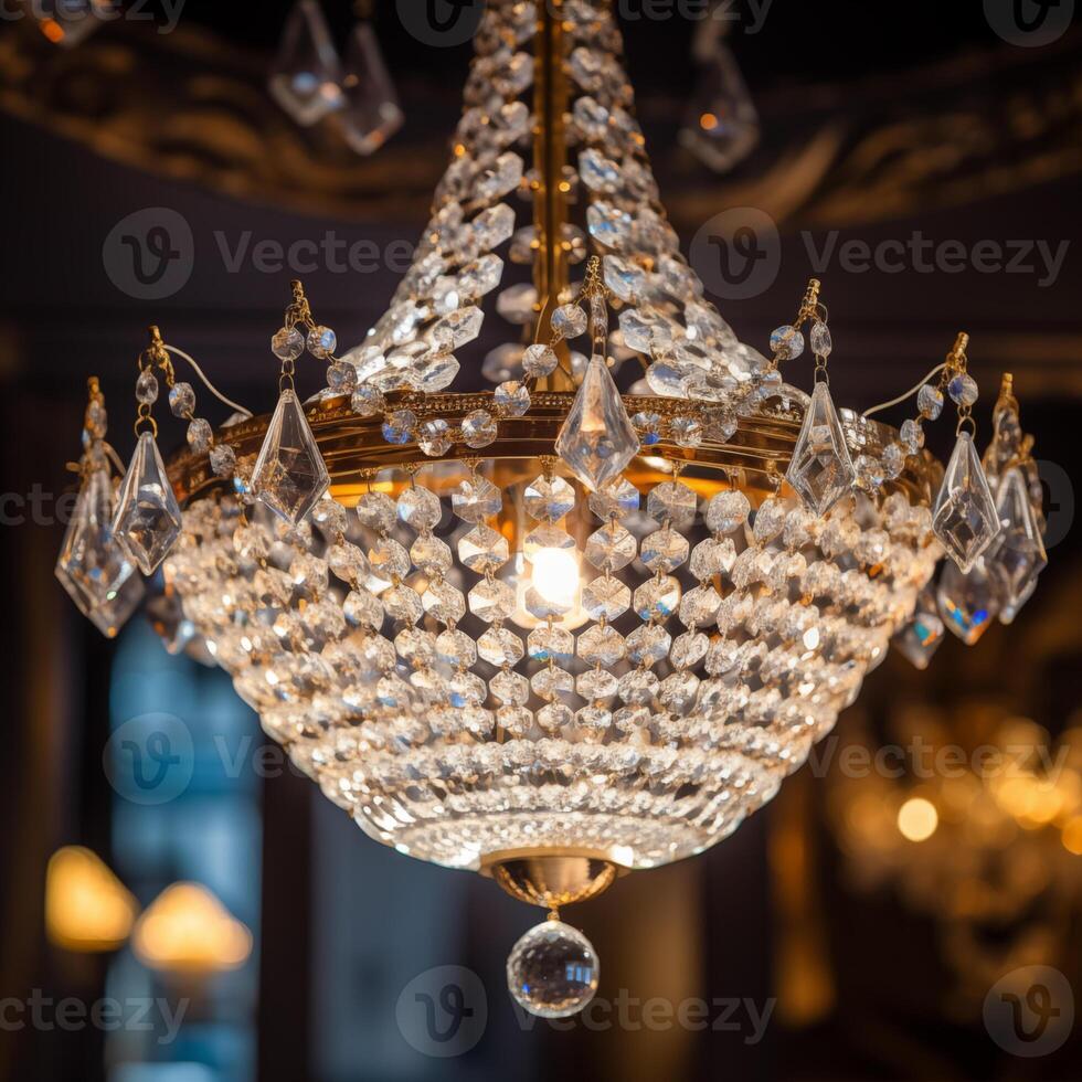 AI Generated Chandelier in the interior photo