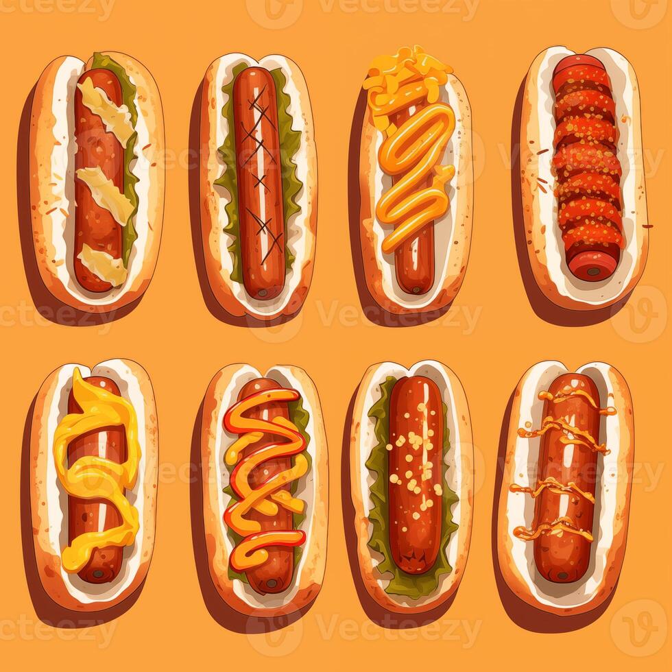 AI Generated Hotdog fast food photo