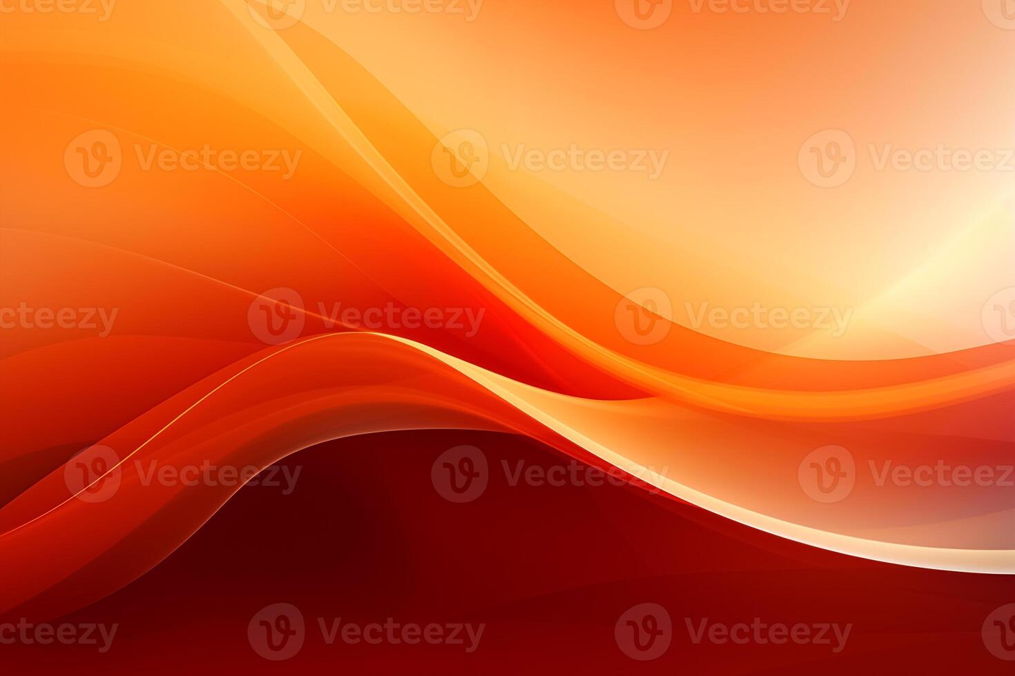 AI Generated Abstract orange curve background photo