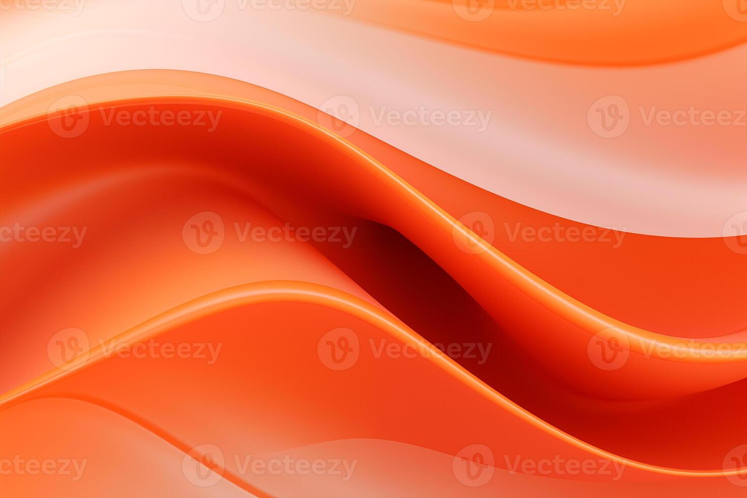AI Generated Abstract orange curve background photo