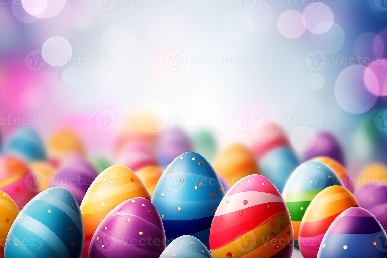 AI Generated Happy easter text design Easter greeting card with AI Generated Happy easter text design Easter greeting card with