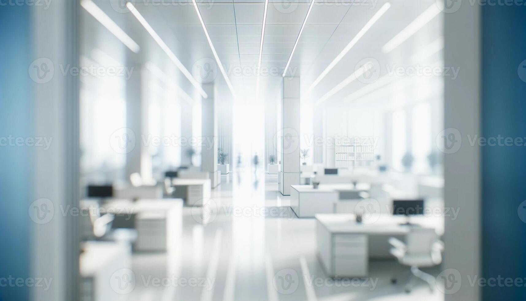 AI Generated Blurred office background photo