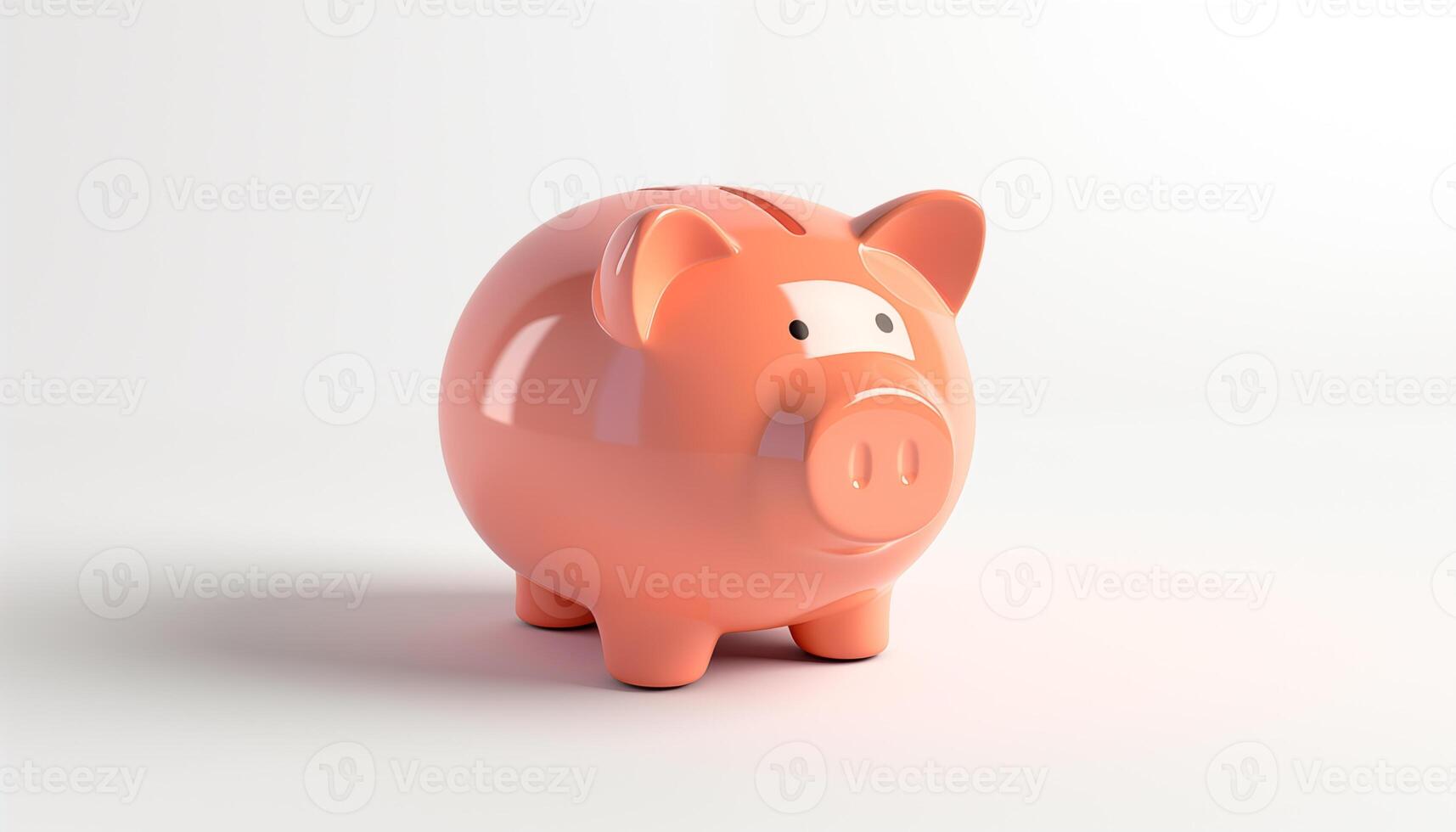 AI Generated Piggy bank close-up photo