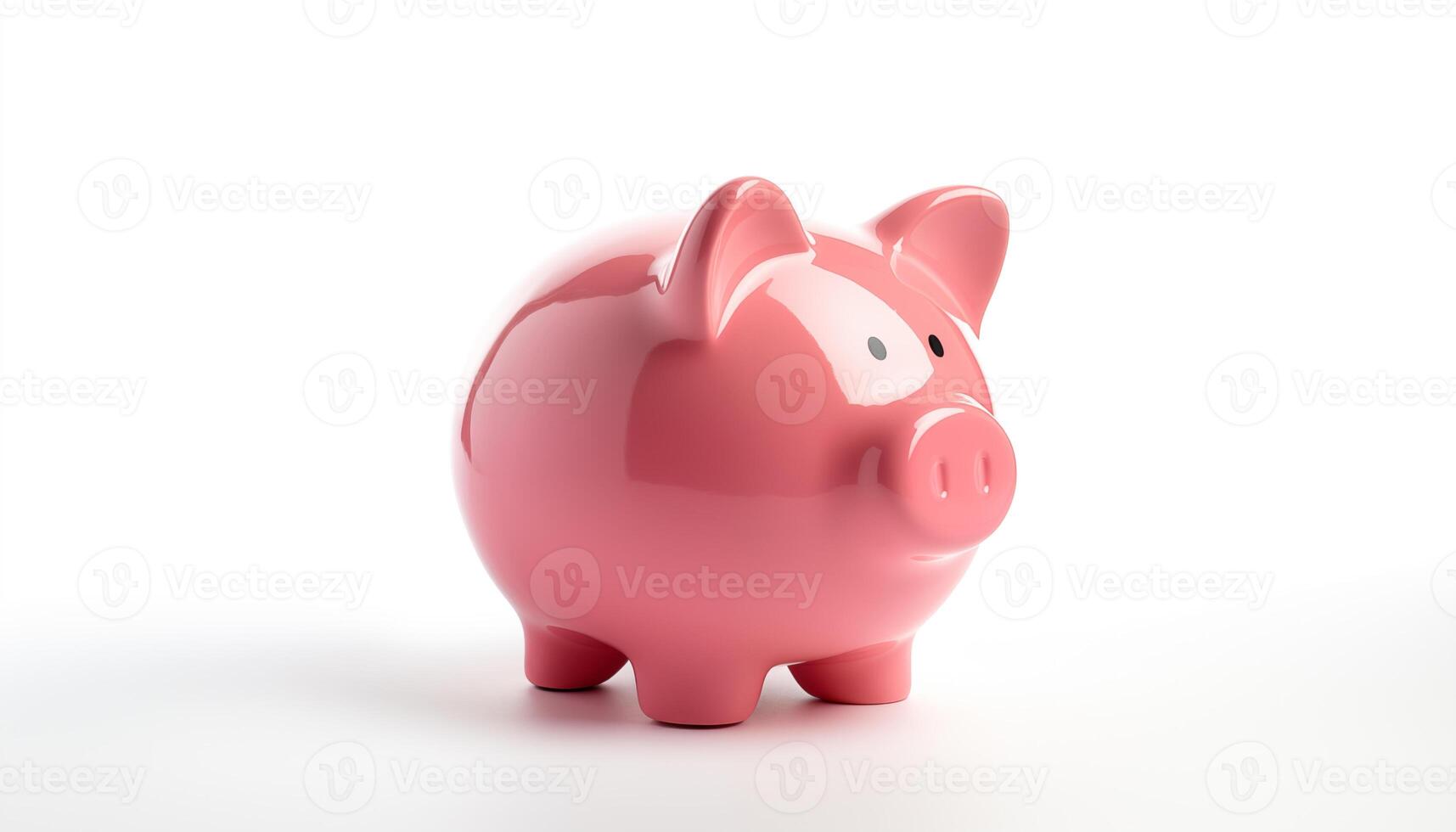 AI Generated Piggy bank close-up photo