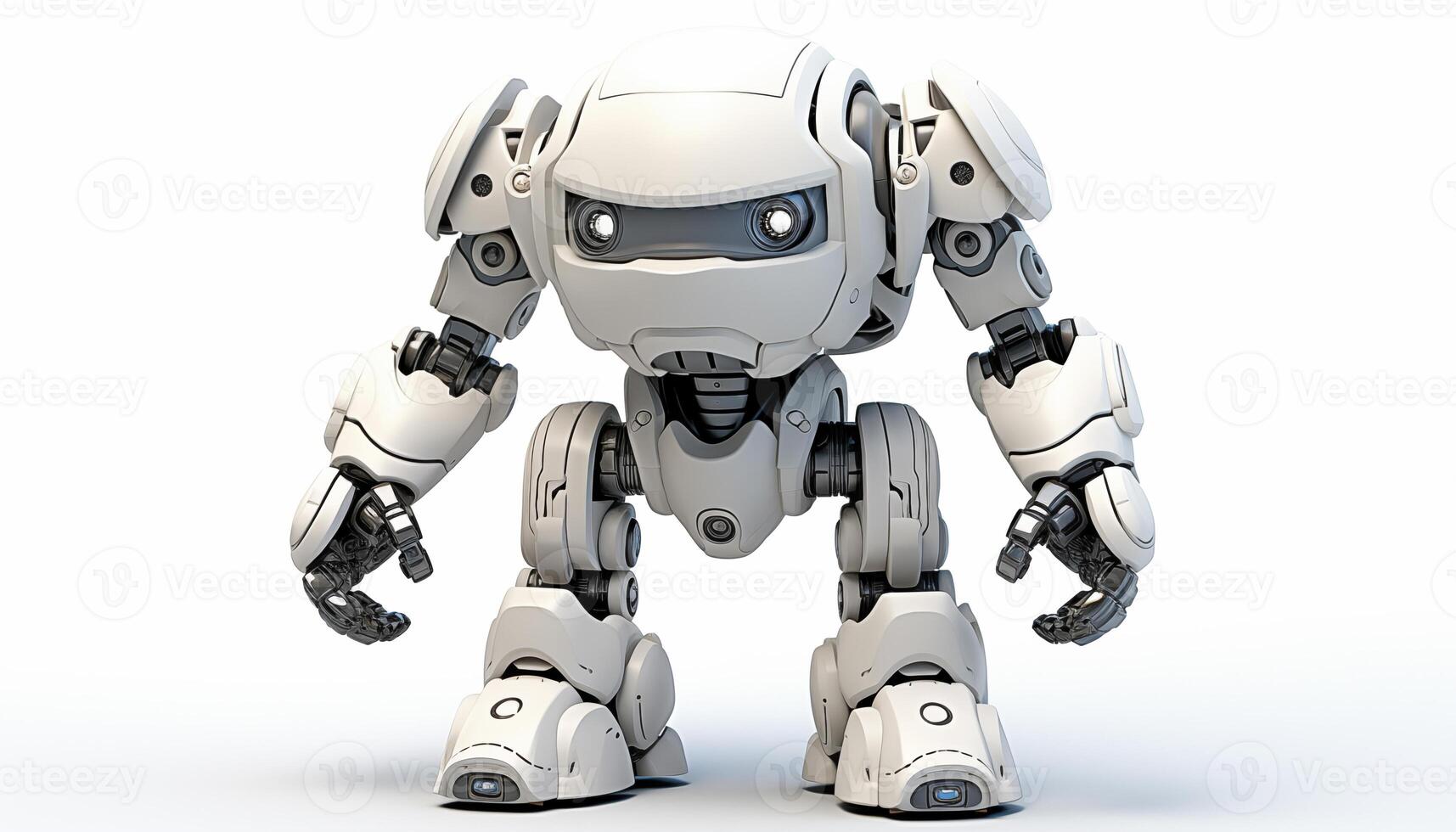 AI Generated Futuristic robot on a white background photo