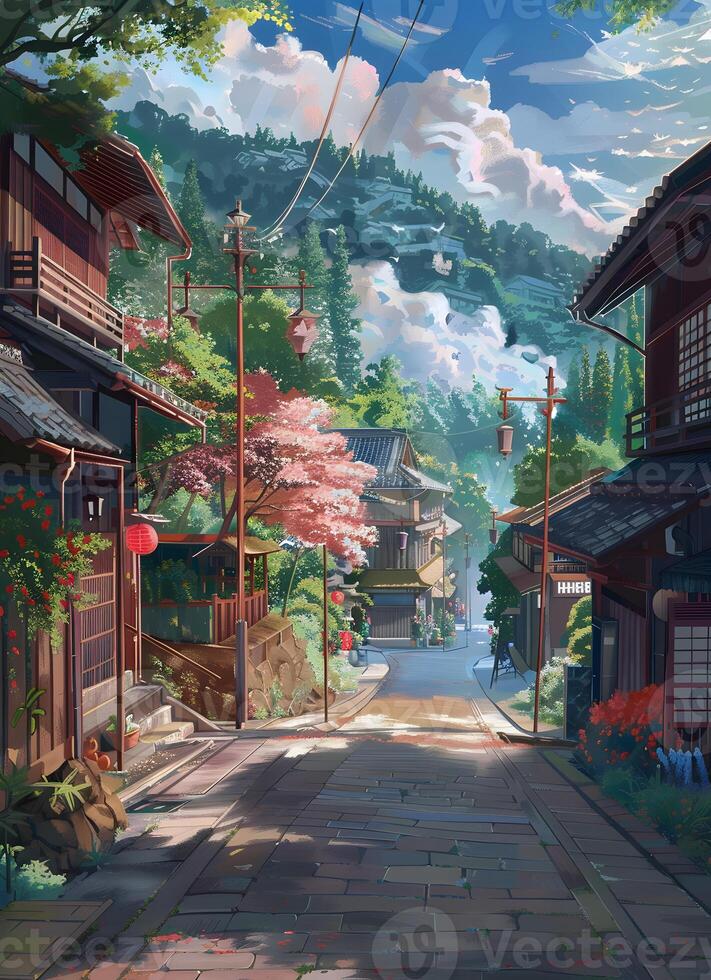 Anime Village Stock Photos, Images and Backgrounds for Free Download
