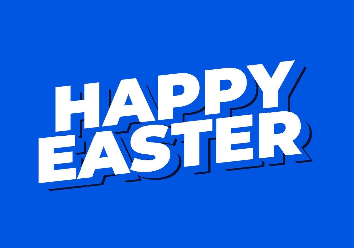 Happy easter. Text effect design in eye catching colors and 3 dimension style vector