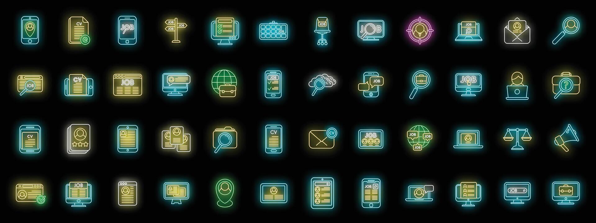 Online job search icon outline vector. Employment outsource vector