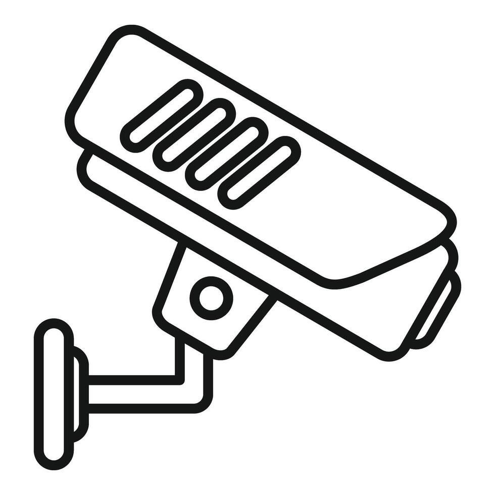 Bank security camera icon outline vector. Secure vault storage vector