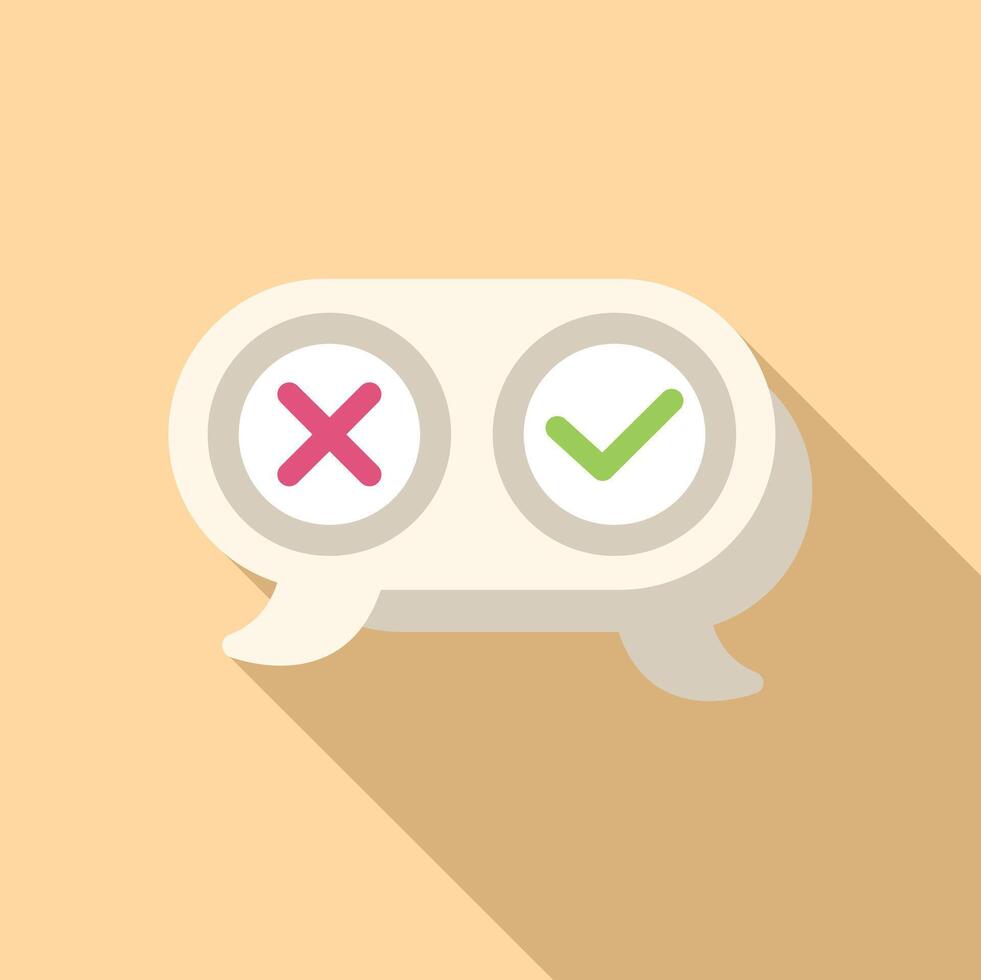 Declined approved form icon flat vector. Rule policy product vector