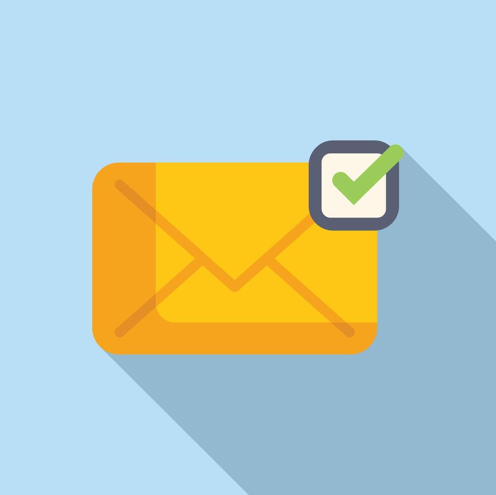 Mail info control icon flat vector. Quality products vector