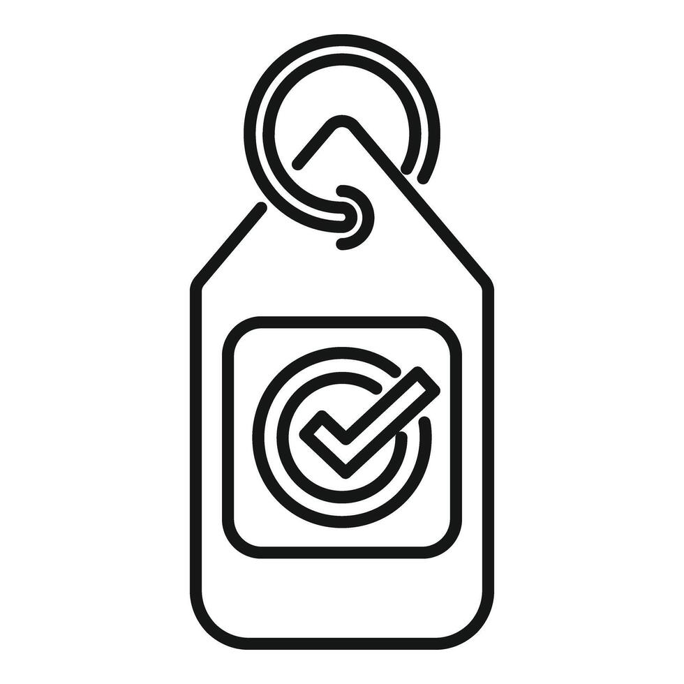 Cut price tag icon outline vector. Policy search vector